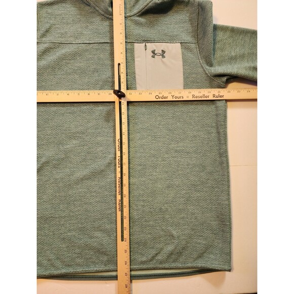 Under Armour Sweater Mens Medium Green Specialist Henley 2.0 Loose Long Sleeve - Picture 2 of 10